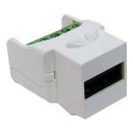 Cablenet USB 2.0 Type A Female - 5 Pin Terminal Keystone White