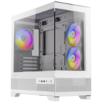 Antec CX500M Micro Tower Gaming Case, White, 2  x USB 3.0 / 1 x USB Type-C, Tempered Glass Side Panel, Micro-ATX/ITX