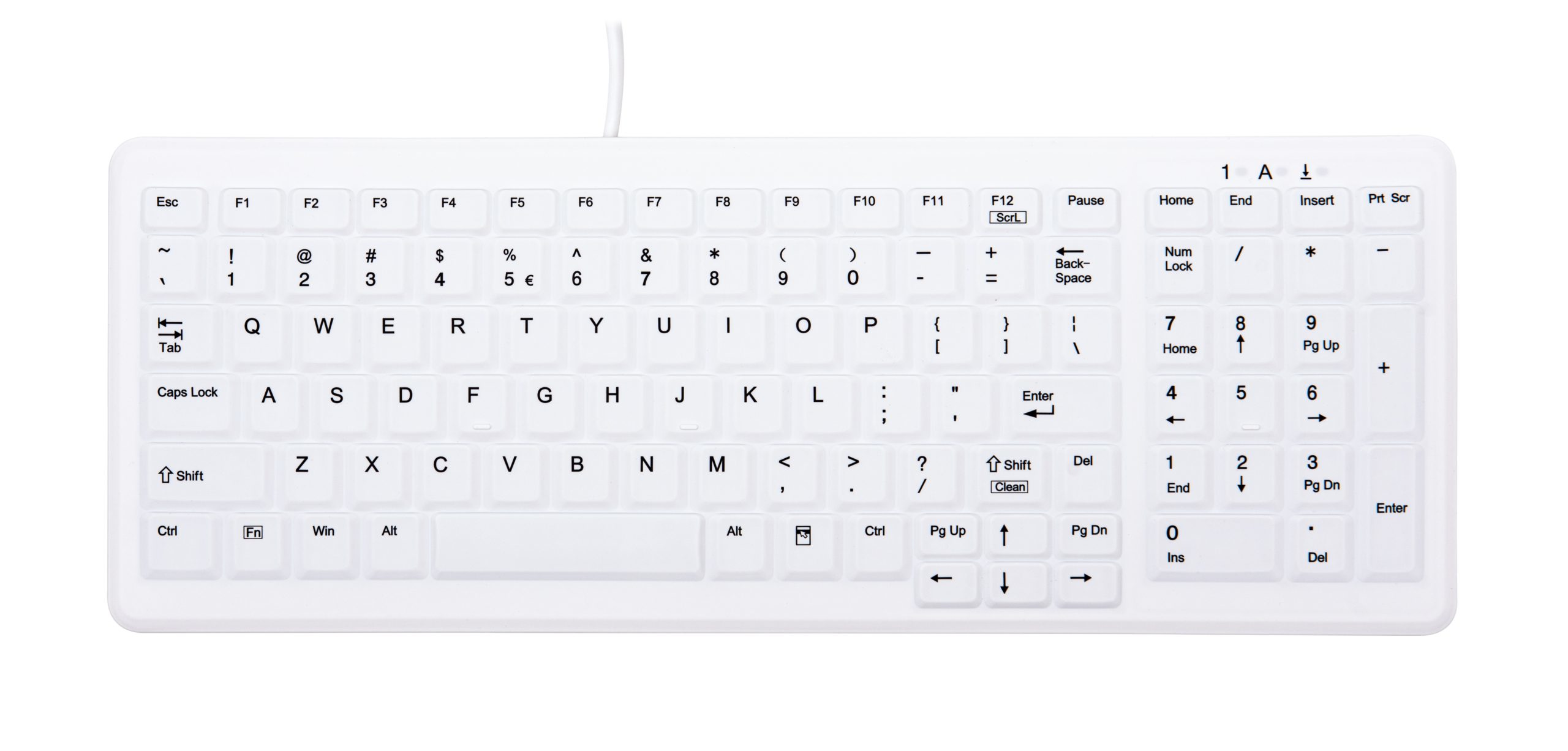 Image of CHERRY AK-C7000 keyboard USB QWERTY US English White