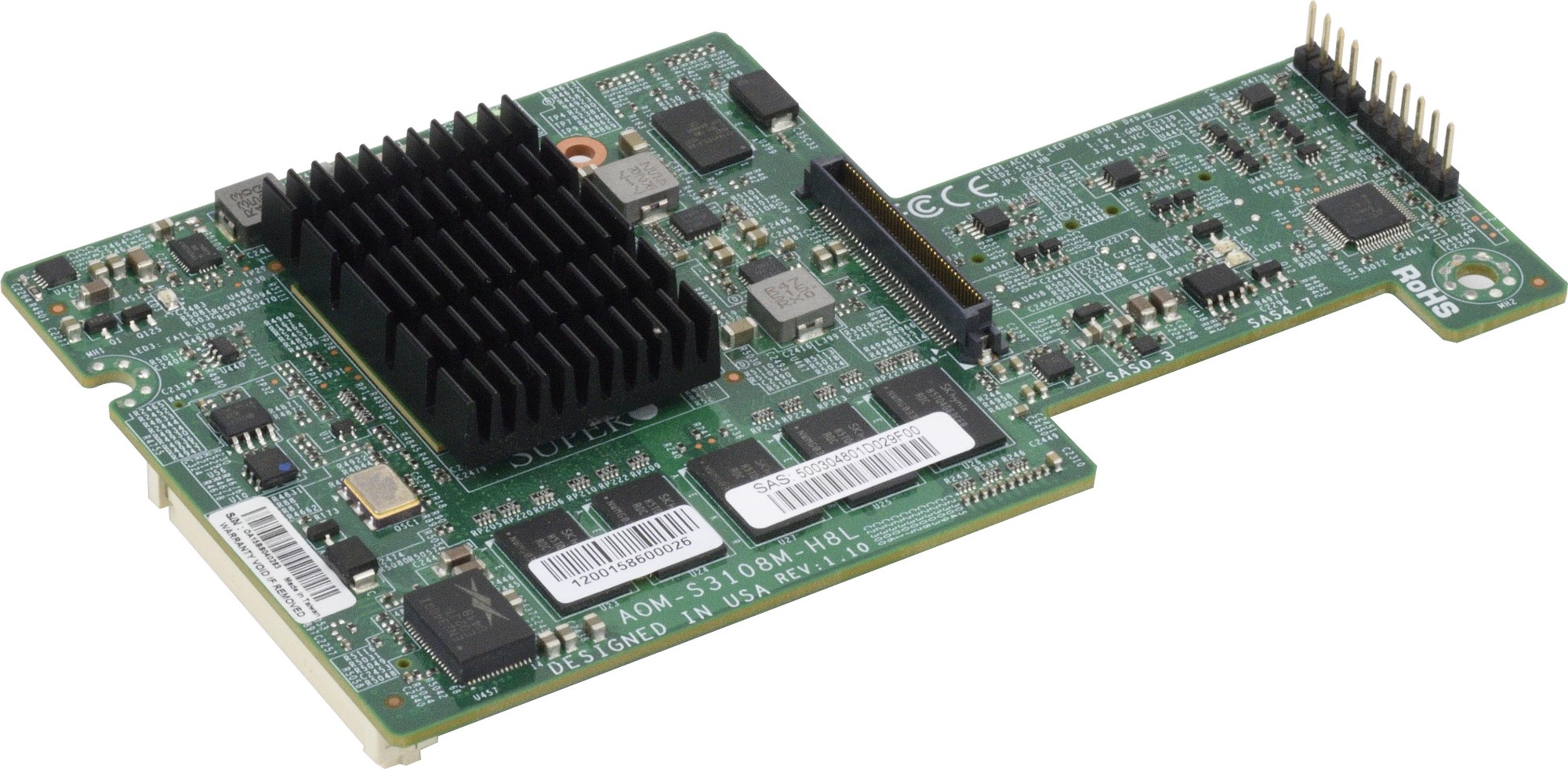 Supermicro Low Profile 12Gb/s Eight-Port SAS Internal RAID Mezzanine C