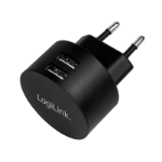 LogiLink USB socket adapter, 2x USB-port for Fast Charging, 10.5W