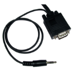 Cables Direct SVGA + 3.5mm, 2m VGA (D-Sub) + 3.5mm Black