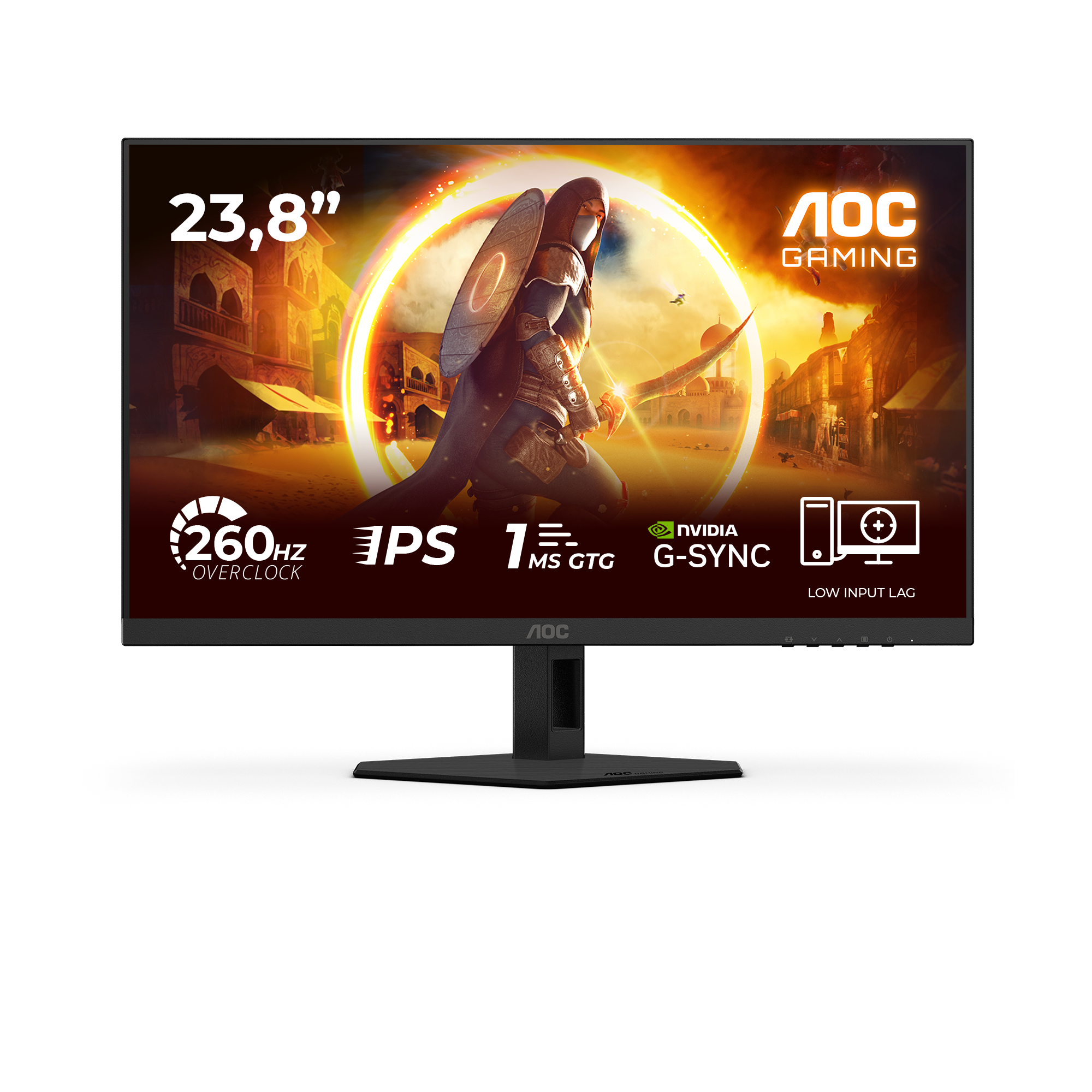 Aoc Black/Red G4 24G4zre Computer Monitor 60.5 Cm (23.8") 1920 X 1080 Pixel