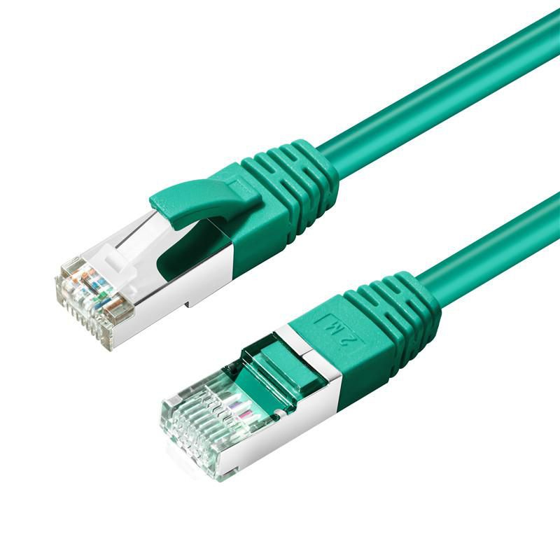 Photos - Cable (video, audio, USB) Microconnect SSTP601G networking cable Green 1 m Cat6 S/FTP  (S-STP)
