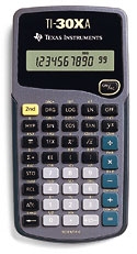Texas Instruments TI-30XA calculator Pocket Scientific Grey