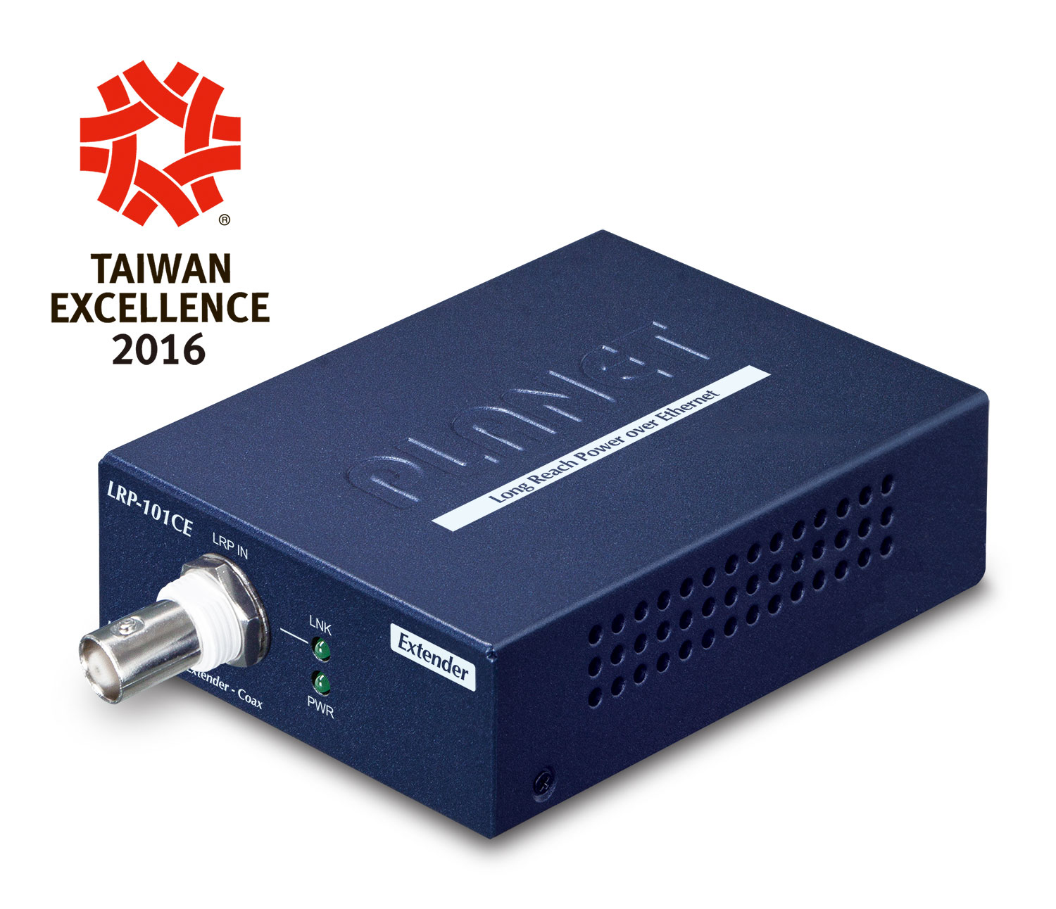 Image of PLANET LRP-101CE network extender Network transmitter Blue 100 Mbit/s