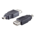 Microconnect USBAFBM-S tussenstuk voor kabels USB A Mini-USB B Zwart