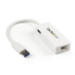 StarTech.com USB 3.0 to Gigabit Ethernet Adapter NIC w/ USB Port - White