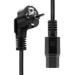 ProXtend Angled Type F (Schuko) to C15 Power Cord Black 1m