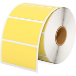 UKLS TT MATT COATED PERM LABELS LIGHT YELLOW 500 PER ROLL PK5