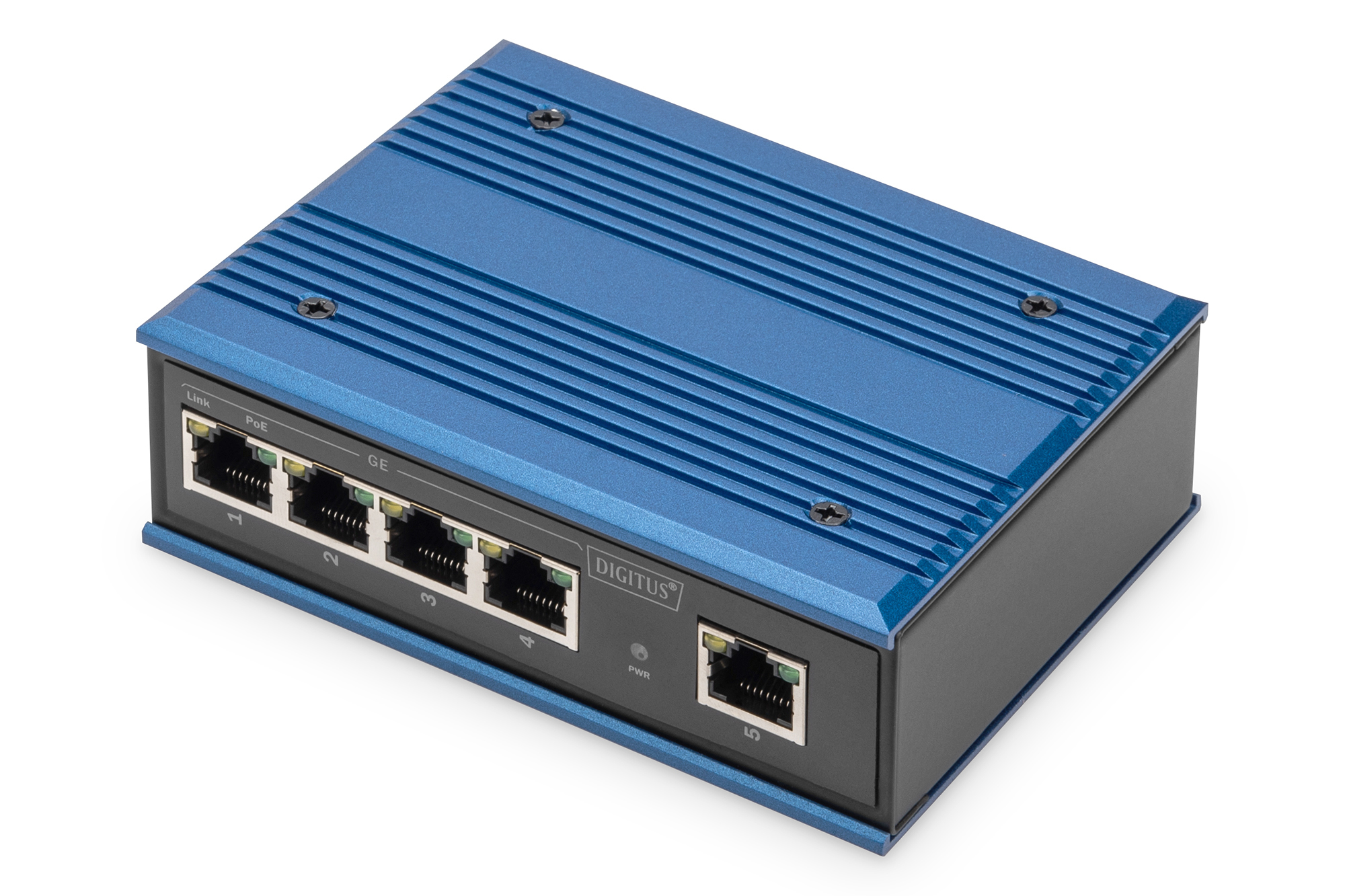 Image of Digitus 4 Port Gigabit Network PoE Switch, Industrial, Unmanaged,...