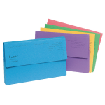 Exacompta Forever Document Wallet Manilla Foolscap Half Flap 290gsm Assorted (Pack 25) 211/5000Z