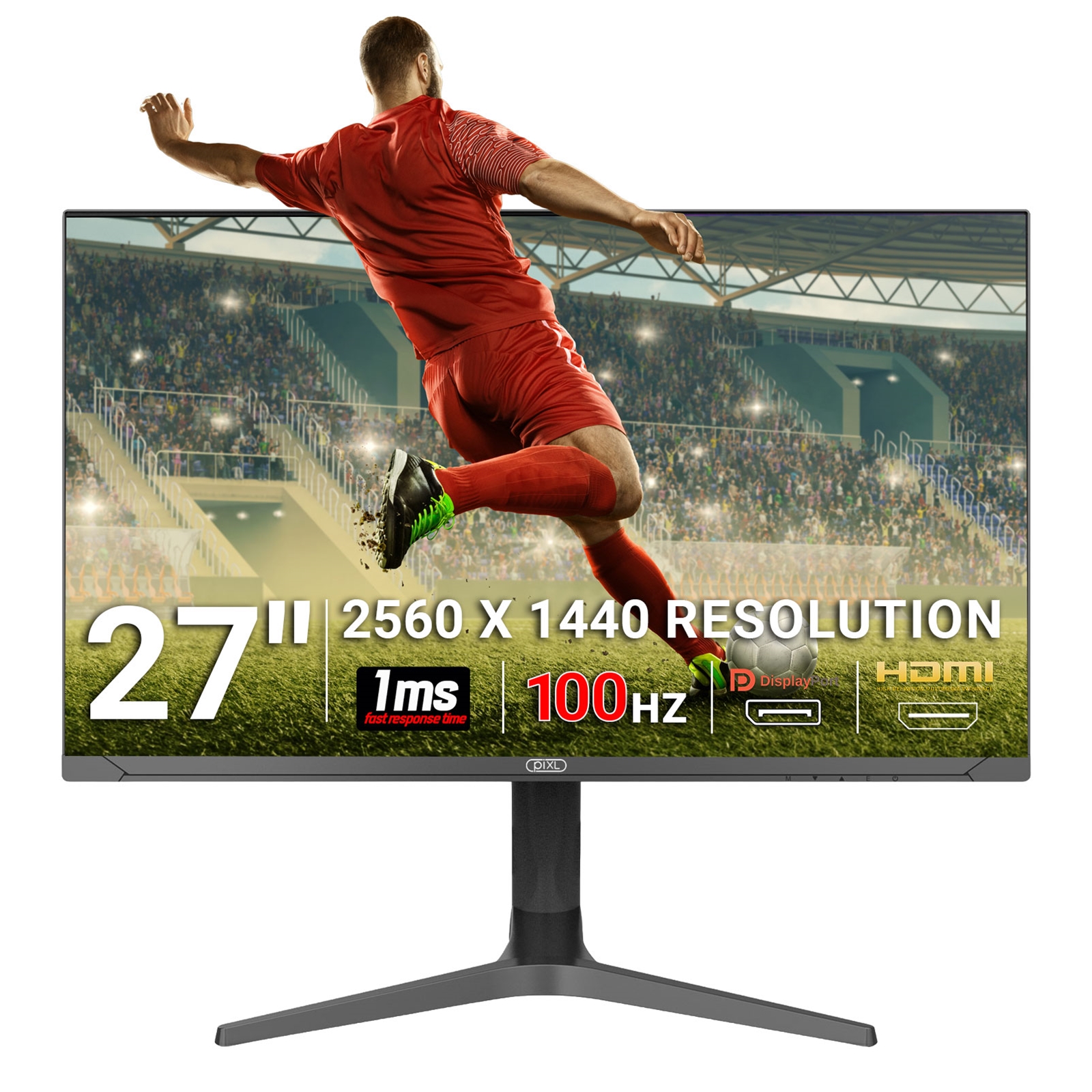 Pixl Cm27g7 27 Inch 100Hz Qhd Ips Gaming Monitor With Amd Freesync &Am