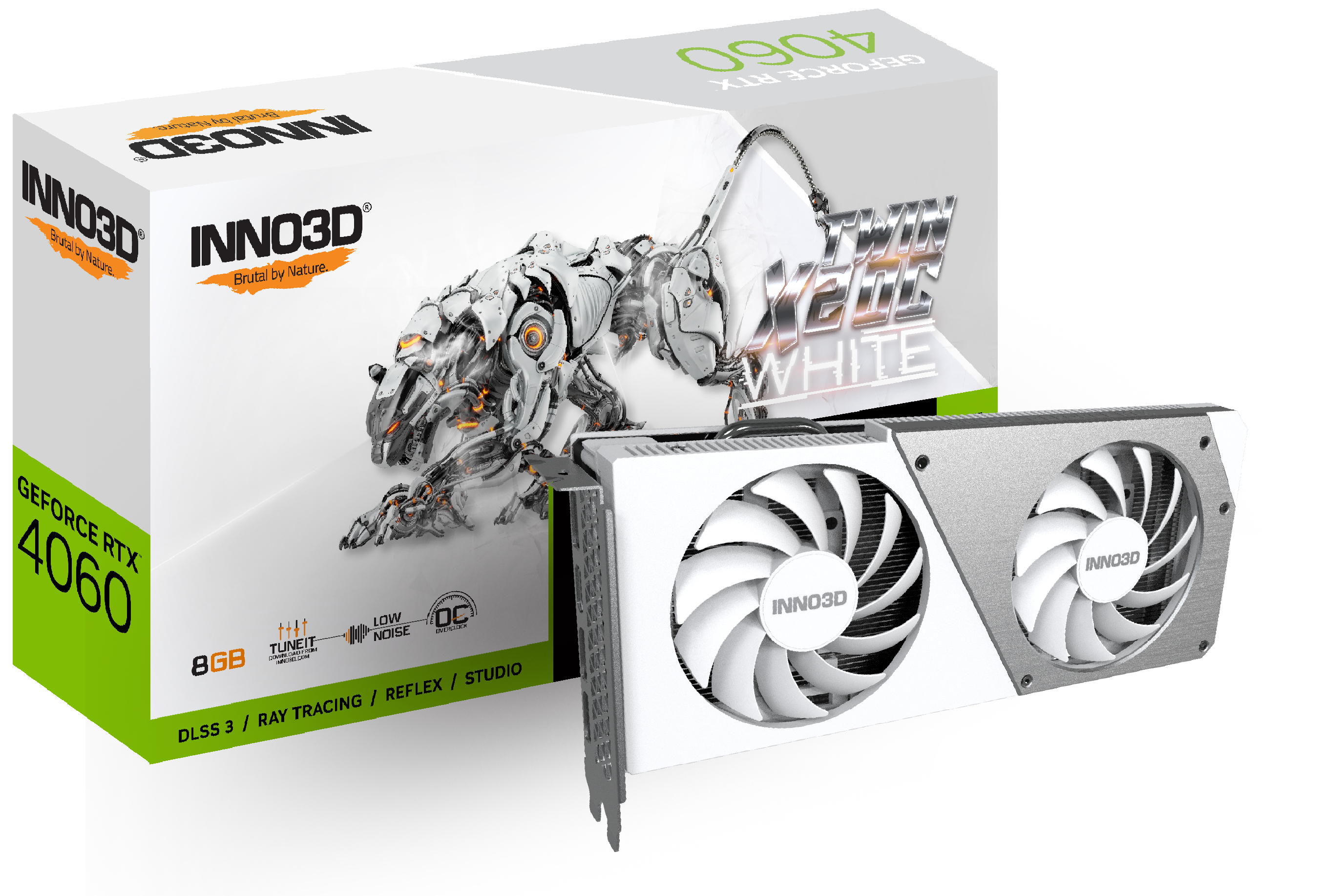 Image of Inno3D N40602-08D6X-173051W graphics card NVIDIA GeForce RTX 4060...