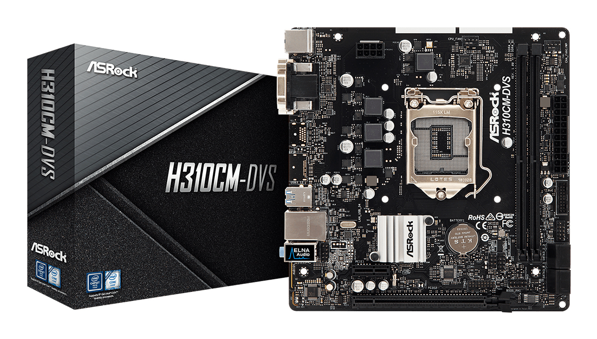 90-MXB8K0-A0UAYZ ASROCK H310CM-DVS Intel H310 LGA 1151 (Socket H4) micro ATX
