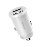 Baseus EU Product - Grain Car Charger?+?Dual USB 5V 3.1A ) White