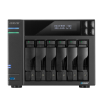 Asustor LOCKERSTOR 6 Gen2 + (AS6706T v2) NAS Desktop Intel® Celeron® N5105 8 GB DDR4 HDD ADM Black