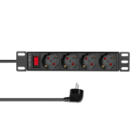LogiLink PDU4B01 power distribution unit (PDU) 4 AC outlet(s) 1U Black
