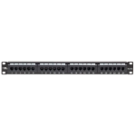 Lanview PATCHPANEL 1U CAT5e UNSHIELDED 24 PORTS - BLACK - KRON