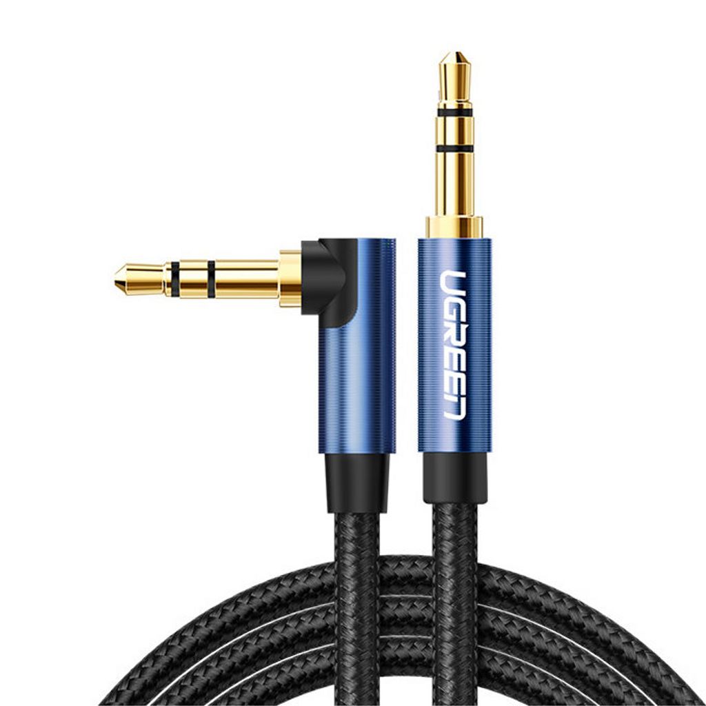 EU Product - AUX Cable, Angled, 3.5mm, 1m - Blue thumbnail