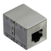 Value RJ-45 Modular Coupler, Cat.6, shielded, silver