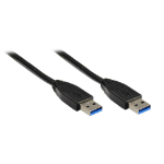 Alcasa USB 3.0 1.8m USB-kabel USB 3.2 Gen 1 (3.1 Gen 1) 1,8 m USB A Zwart