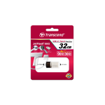 Transcend JetFlash 890 32GB USB flash drive USB Type-A / USB Type-C 3.2 Gen 1 (3.1 Gen 1) Zwart, Zilver