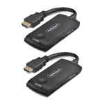 StarTech.com Wireless HDMI Extender for Meeting Rooms and Huddle Spaces, 4K 60Hz, 65ft Range, USB Powered, Plug-and-Play Transmitter and Receiver Kit