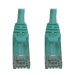Tripp Lite N261-001-AQ networking cable Aqua color 11.8" (0.3 m) Cat6a U/UTP (UTP)