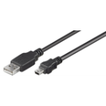 Microconnect USBAMB52 USB cable USB 2.0 1.8 m USB A Mini-USB B Black