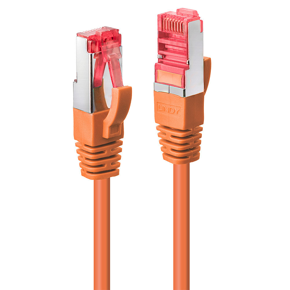 Photos - Cable (video, audio, USB) Lindy 3m Cat.6 S/FTP Cable, Orange 47810 