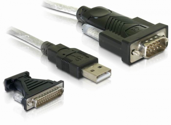Image of DeLOCK 61308 serial cable Black USB Type-A DB-9