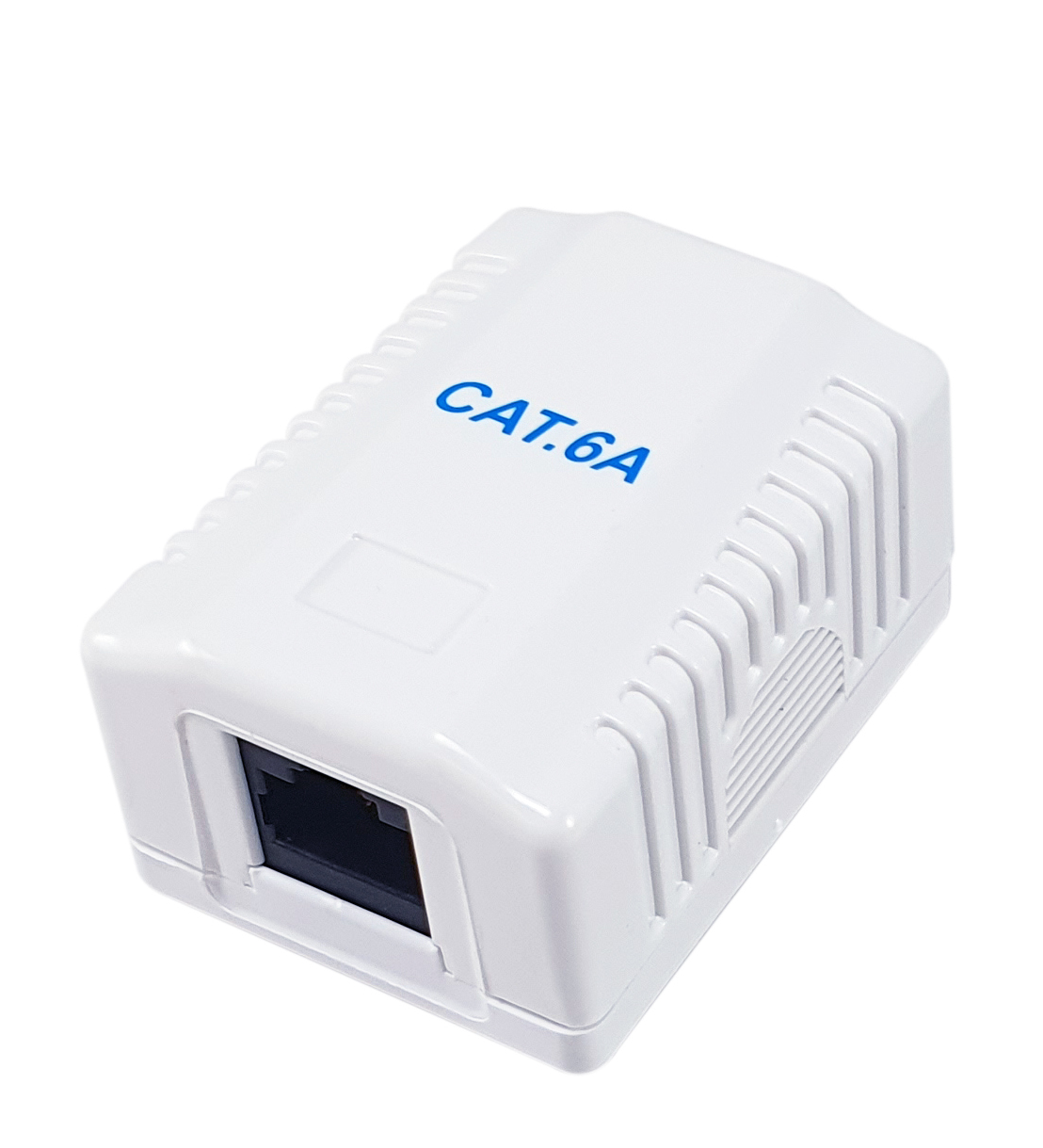 EU Product - Aufputzdose Cat6A 1-Port    RJ45 UTP       RAL 9010 ws Polybeutel thumbnail