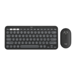 Logitech 920-012200 keyboard Mouse included Universal RF Wireless + Bluetooth QWERTY English Graphite