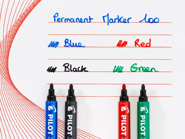 Pilot 100 permanent marker Bullet tip Black 20 pc(s)