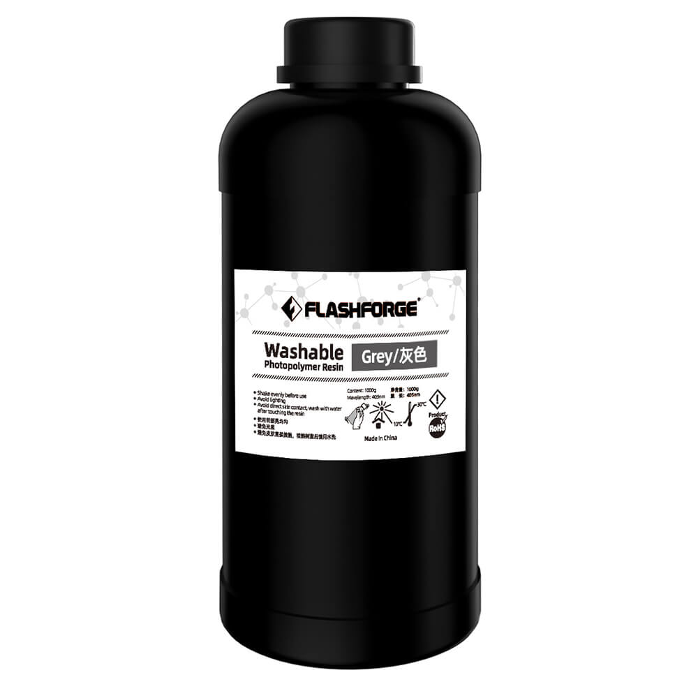 Flashforge Washable Resin Grey 1L 3D Printing Resin