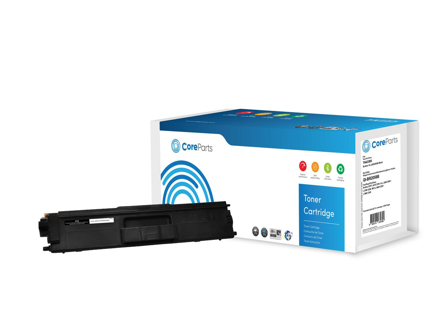 Image of CoreParts QI-BR2058B toner cartridge 1 pc(s) Compatible Black