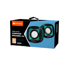 Image of Canyon USB Black/Light Blue Wired Computer 2.0 Speaker