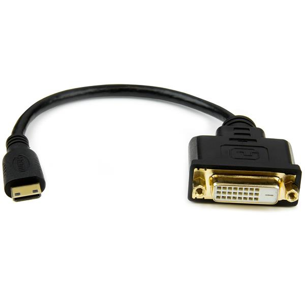 Image of StarTech.com 8 in (20cm) Mini HDMI to DVI Cable - DVI-D to HDMI...