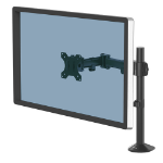 Fellowes Reflex Monitor Arm - Monitor Mount for 8KG 32 Inch Screens - Adjustable Monitor Desk Mount - Tilt 45Â° Pan 180Â° Rotation 360Â°, VESA 75 x 75/100 x 100 - Black
