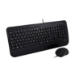 V7 Full Size USB Keyboard with Palm Rest and Ambidextrous Mouse Combo - FR