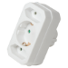 LogiLink LPS221 power plug adapter Type F Type C (Europlug)+Type F White