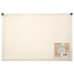 CTS Wholesale A4+ 50% Recycled Expanding Zip File Clear - Single