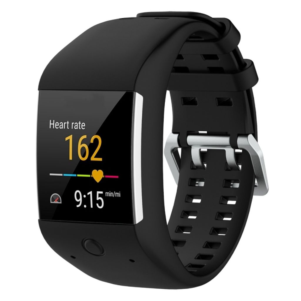 EU Product - M600 Silicone watch strap - Black thumbnail