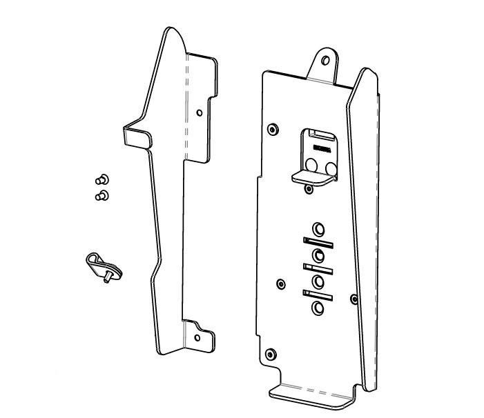 Havis Metal backplate for Castles S1F2