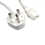 TARGET UK Mains to IEC C13 Kettle 1.8m White OEM Power Cable