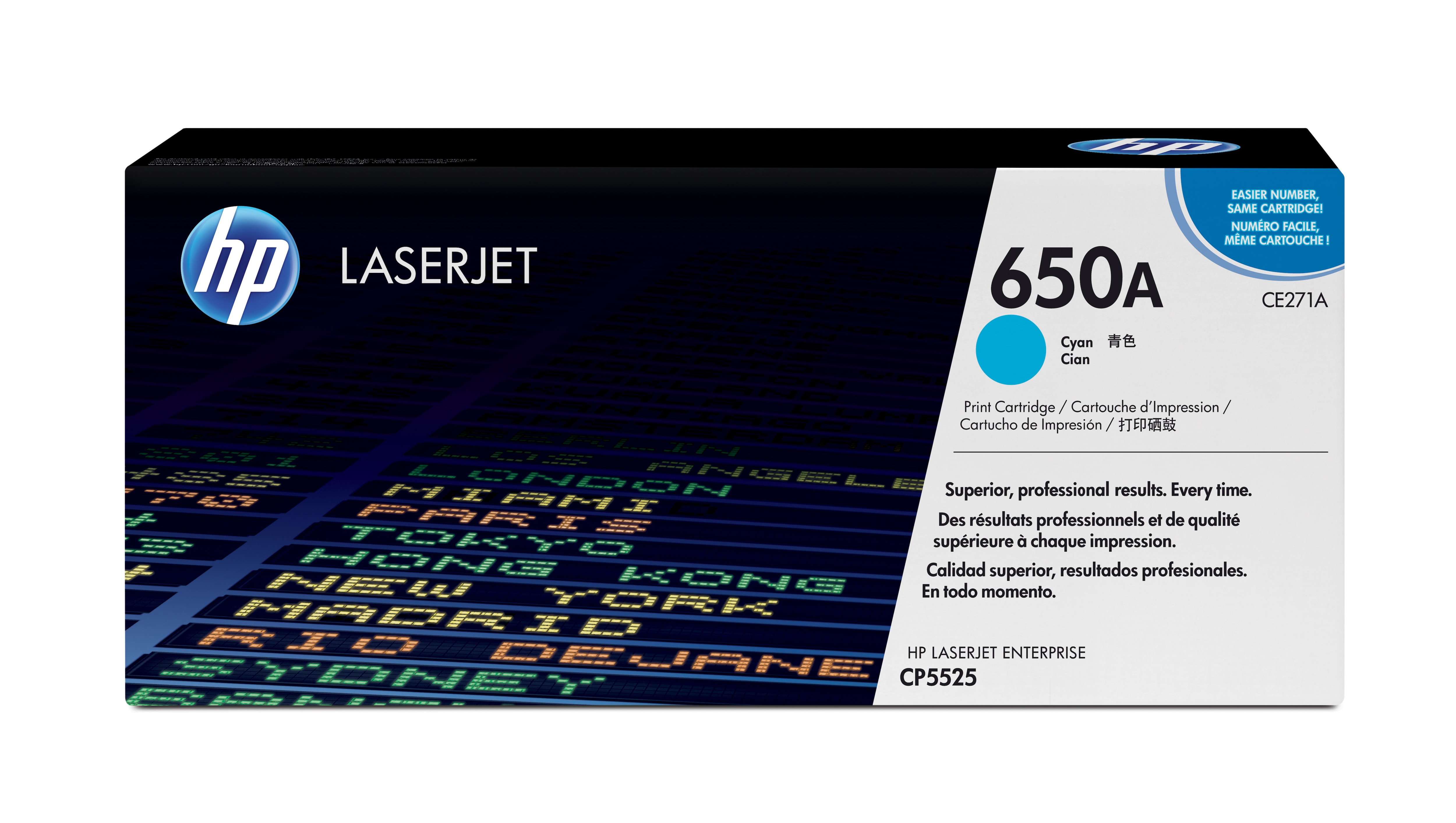 Image of HP CE271A/650A Toner cartridge cyan, 15K pages ISO/IEC 19798 for...
