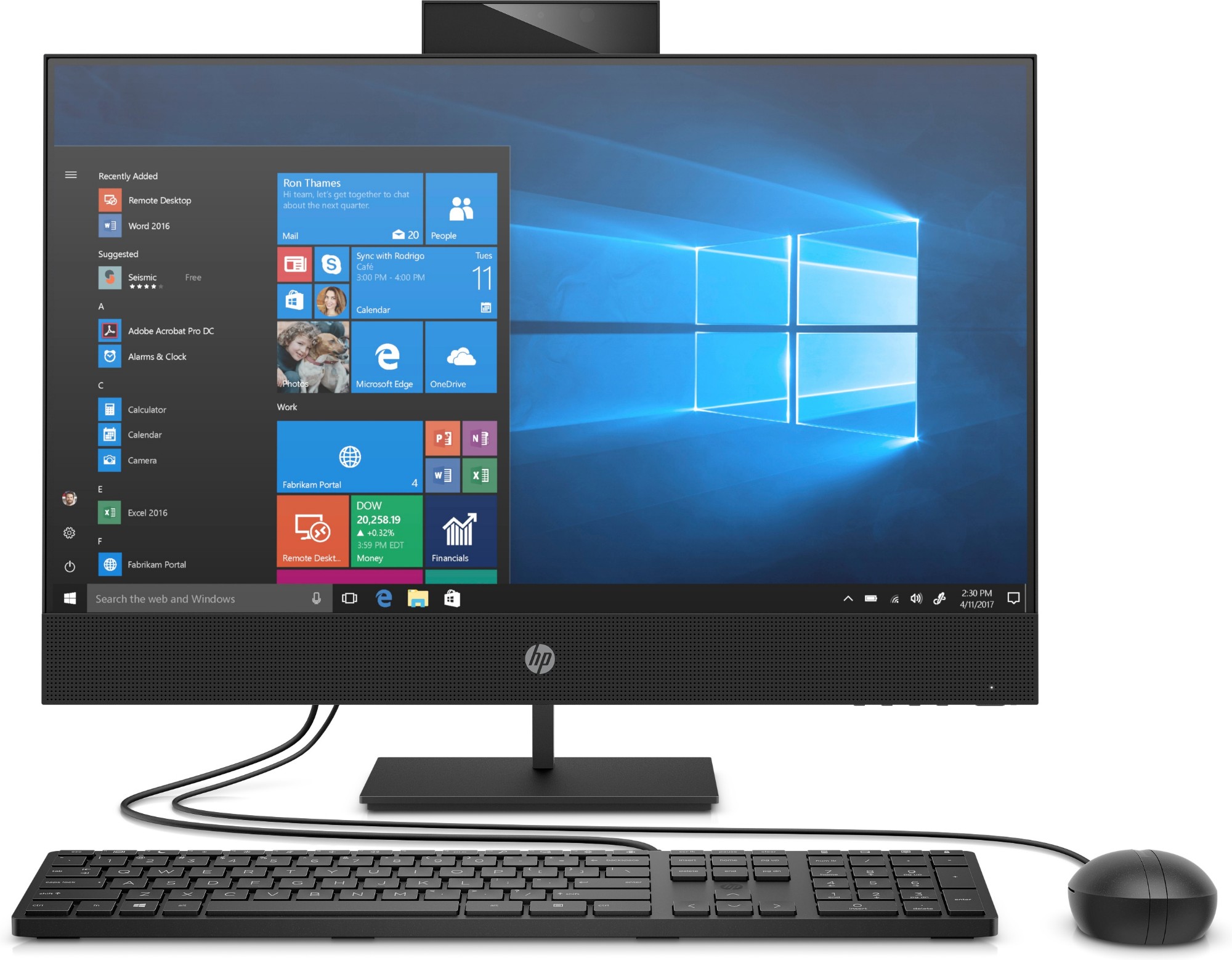HP ProOne 400 G6 49.5 cm (19.5") 1920 x 1080 pixels 10th gen Intel® Core™ i5 8 GB DDR4-SDRAM 256 GB SSD Windows 10 Pro Wi-Fi 6 (802.11ax) All-in-One PC Black