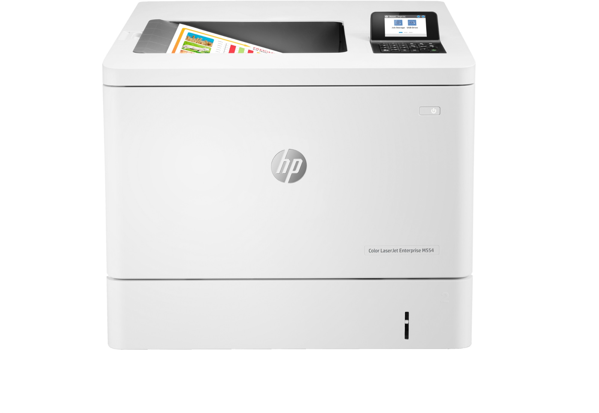 HP Colour LaserJet Enterprise M554dn Printer, Print, Front-facing USB printing; Two-sided printing