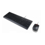 Lenovo Essential clavier Souris incluse Universel USB Belge, Anglais Noir